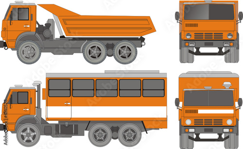 Vector: Vector heavy truck Vector heavy truck