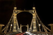 ALbert Bridge in London at night with traffic