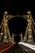 ALbert Bridge in London at night with traffic