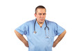Angered male doctor