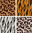 seamless leopard and tiger patterns