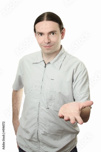 Photo: young man making a point young man making a point