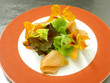 Salad of smoked salmon with nasturtiums 2
