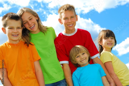 Photo: Five happy children Five happy children