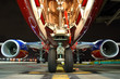 Photo: Airplane view from landing gear Airplane view from landing gear