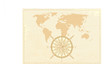 Vintage word map grunge background with retro compass.