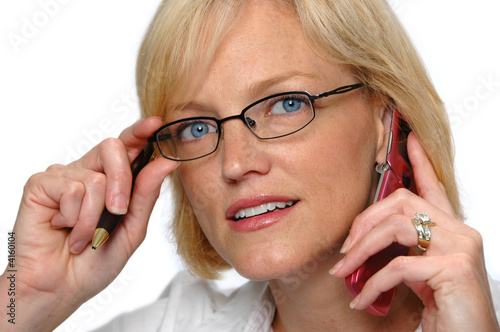 Photo: Businesswoman on the cell phone Businesswoman on the cell phone