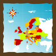 Highly detailed illustration of European countries Highly detailed illustration of European countries