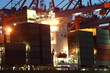 Containerschiff bei Nacht, Export