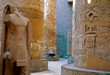 A tourist in the Karnak temple