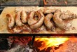 Roast meat - delicious dinner and sausage Roast meat - delicious dinner and sausage
