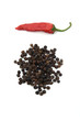red chili pepper and black pepper