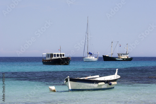 boats at anchor