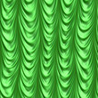 Illustration of green satin floor length stage curtains