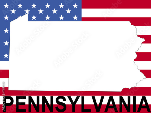 Illustration: map of pennsylvania frame map of pennsylvania frame