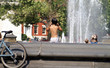 Baignade à Washington Square, NYC