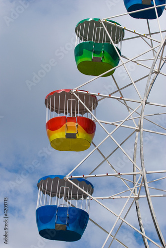 Photo: Colorful ferris wheel carriages Colorful ferris wheel carriages