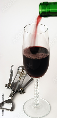 scene of the goblet and filled in it blame and corkscrew