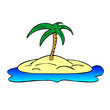palme auf insel