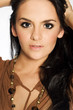 a portrait of a beautiful and attractive brunette woman 