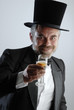 Foto: man with glass and cigar man with glass and cigar