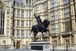 Statue of King Richard 1 riding a horse & holding a sword Statue of King Richard 1 riding a horse & holding a sword