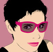 Woman with short hair: Vector