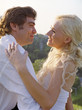 romantic couple at sunset