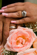 Newly Weds Holding Hands