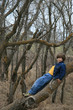 Boy in Tree Portrait