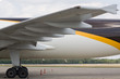 airplane wing and wheel