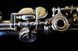 Flute detail - music concept background