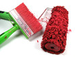 paint on roller and brush