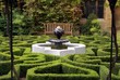 Mosaic fountain in garden Mosaic fountain in garden