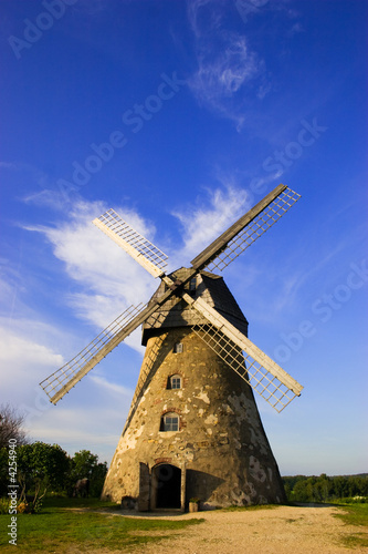 Traditional dutch windmill in Latvia