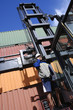 engineer, forklift and containers