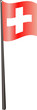 Drapeau suisse flottant