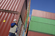 engineer inside container port
