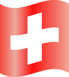 Drapeau suisse flottant