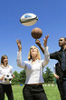 Photo: YOUNG BUSINESS TEAM DOING SPORT YOUNG BUSINESS TEAM DOING SPORT