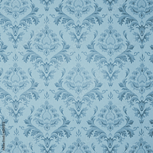 old wallpaper texture. old blue vintage wallpaper