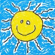 childs sun drawing