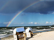 Regenbogen am Strand
