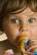 baby girl eating toothpaste baby girl eating toothpaste