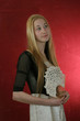 young lady with fan young lady with fan