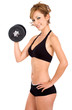 girl doing free weights