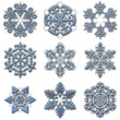 Isolated Snowflakes Set - Chrome