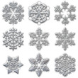 Isolated Snowflakes Set - Dimpled Tin