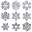 Isolated Snowflakes Set - Silver