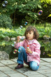 Soap bubbles at the pond